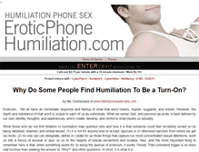 Tablet Screenshot of eroticphonehumiliation.com